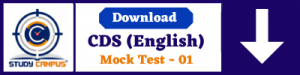 Free Download CDS English Mock Test-01